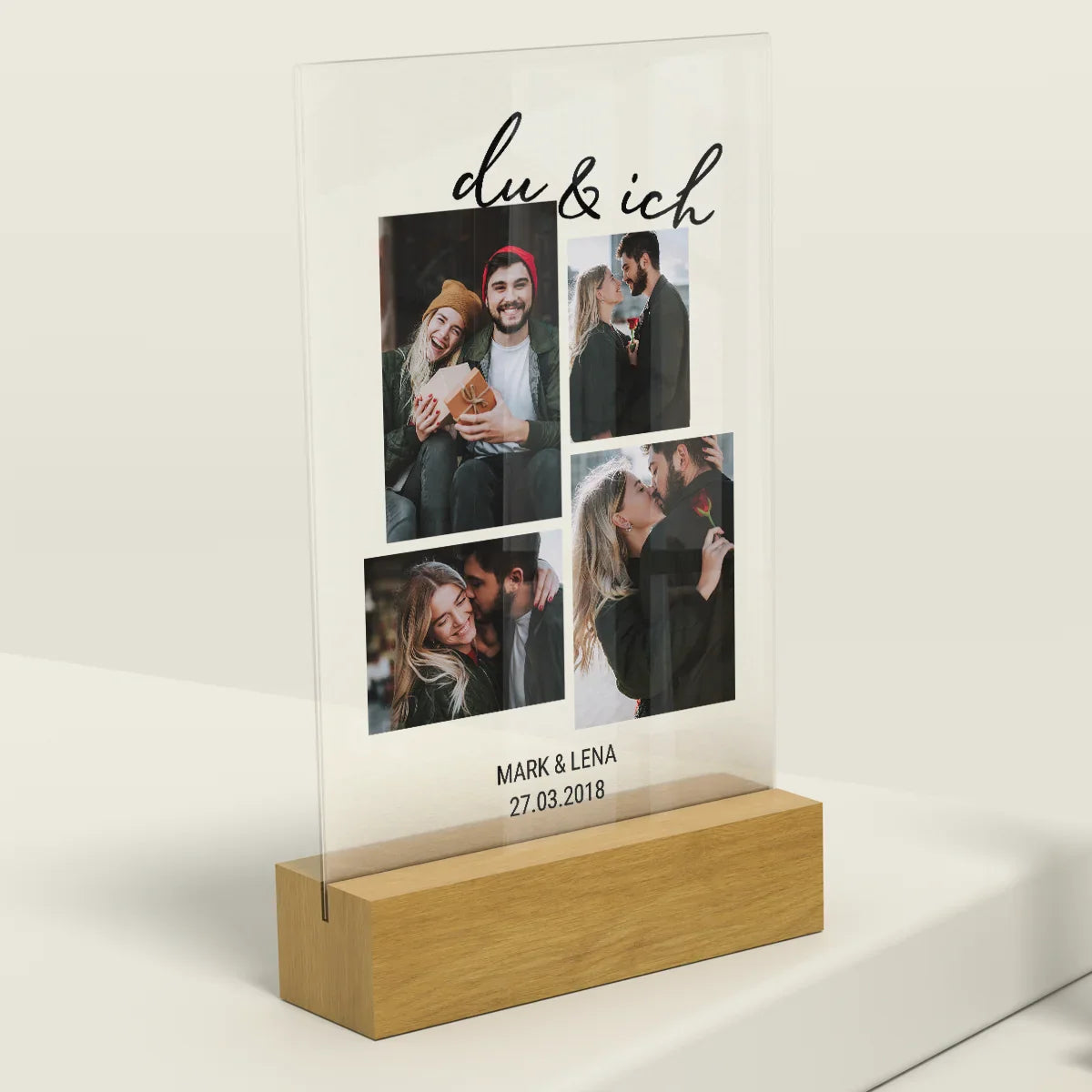 Personalisiertes Acryl-Glas "Du und ich"