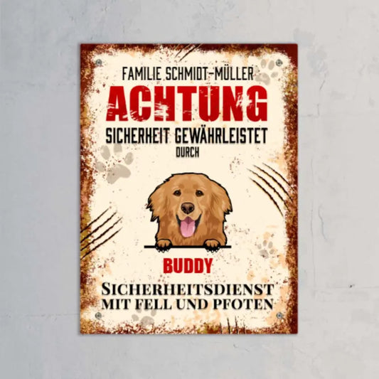 Sicherheitsdienst - Individuelles Türschild